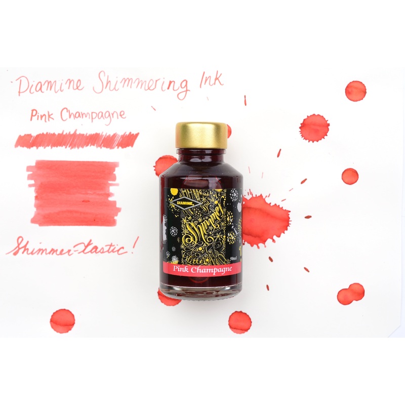 Diamine Shimmer Ink – Pink Champagne – 50mL