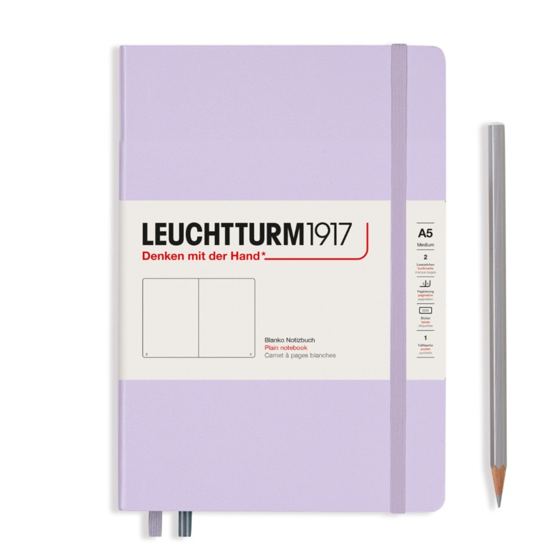 Leuchtturm1917 A5 Medium Hardcover Notebook – Plain / Lilac