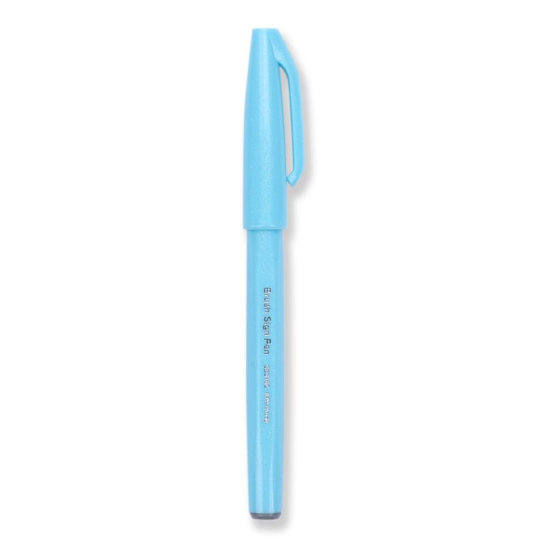 Pentel Fude Touch Brush Sign Pen – Pale Blue – 2020 New Colors