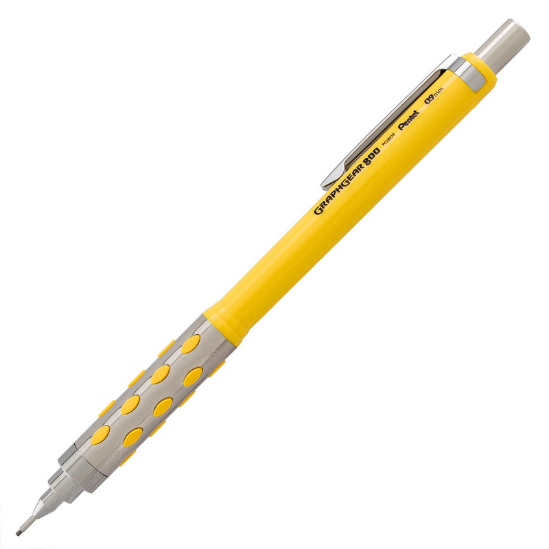 Pentel GraphGear 800 Mechanical Pencil, Yellow – 0.9 mm