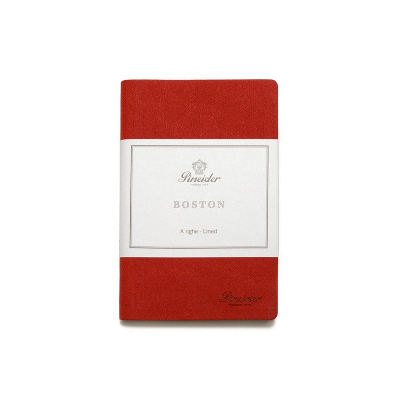 Pineider Boston Notebook, Small – Corsa Red