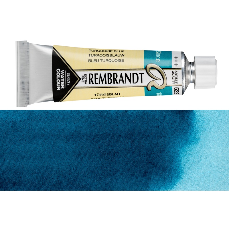 Rembrandt Watercolor, 10 mL, #522 Turquoise Blue