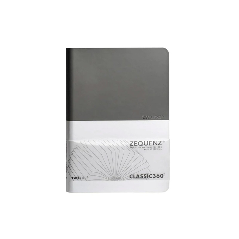Zequenz Basic+ Notebook, Gray & White – A5, Squared & Plain
