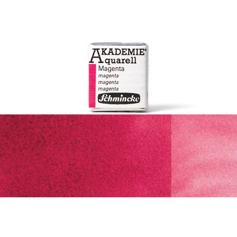 Akademie Watercolor Half Pan, #336 Magenta