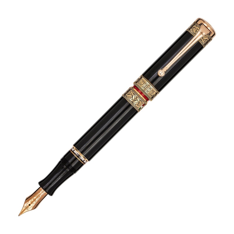 Aurora Dante Inferno Fountain Pen – Black (Limited Edition) Broad