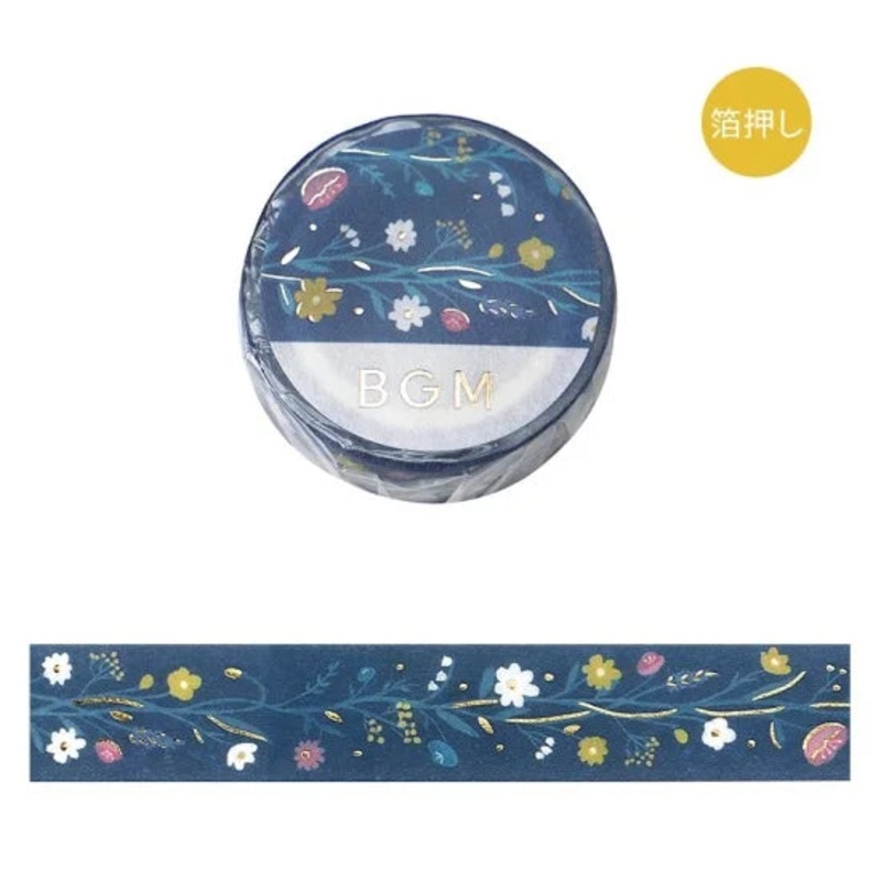 BGM Washi Tape –  Foil Stamping Flower and Plant Notebook –  Everlasting flowers