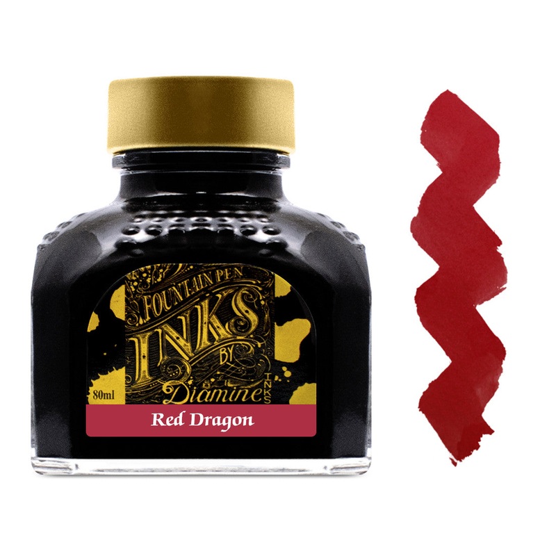 Diamine Bottled Fountain Pen Ink (80ml) Red Dragon