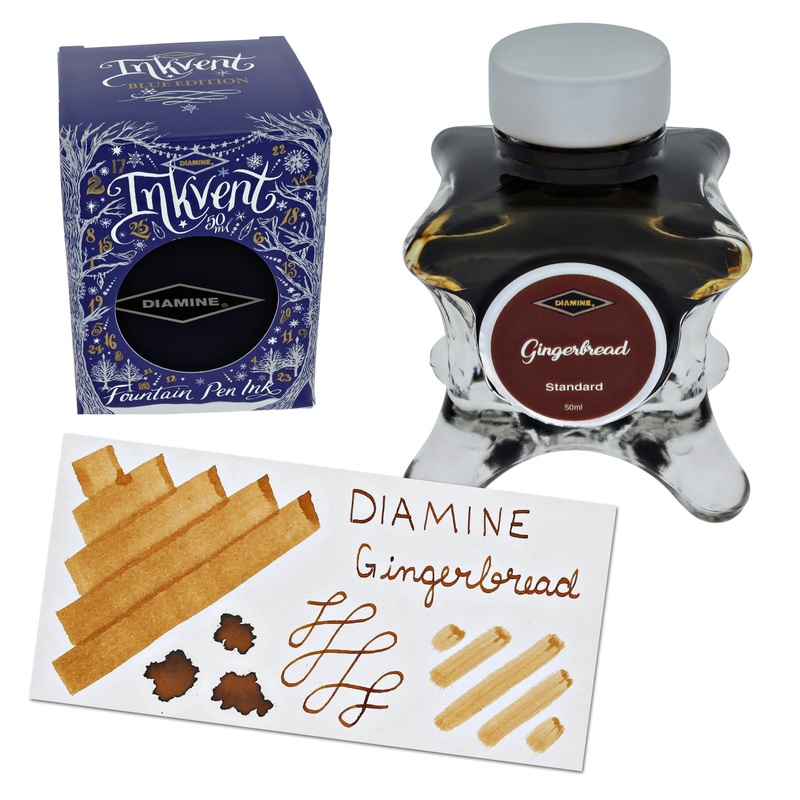 Diamine Inkvent Blue Edition Standard Bottled Ink in Gingerbread – 50 mL