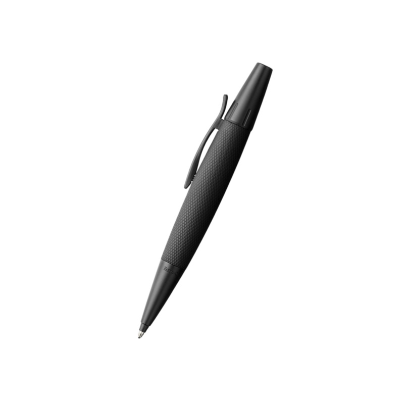 Faber-Castell E-Motion Ballpoint Pen Pure Black Anodized Aluminum