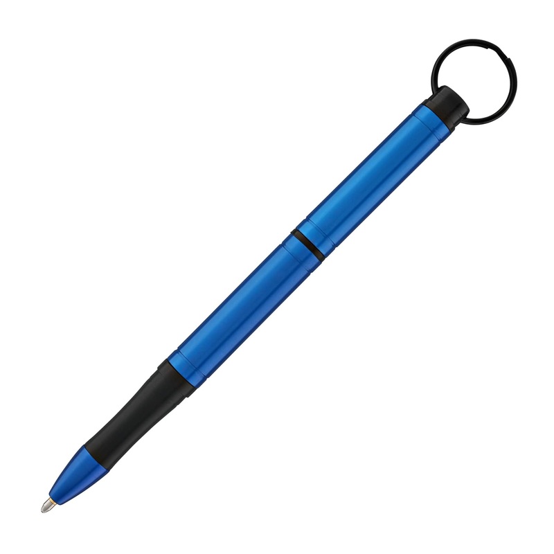 Fisher Space Pen Backpacker Ballpoint Pen in Blue Anodized Aluminum with Key Chain