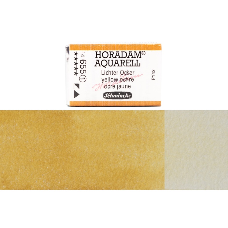 Horadam Watercolor Full Pan, #655 Yellow Ochre