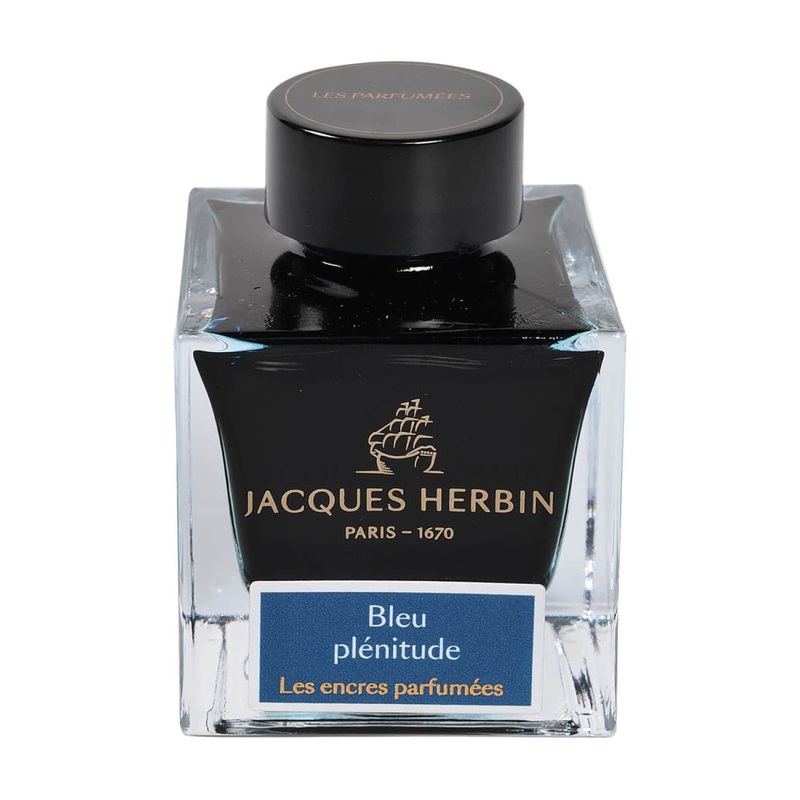 J. Herbin Bleu Plenitude (Blue) Scented Bottled Fountain Pen Ink – 50mL