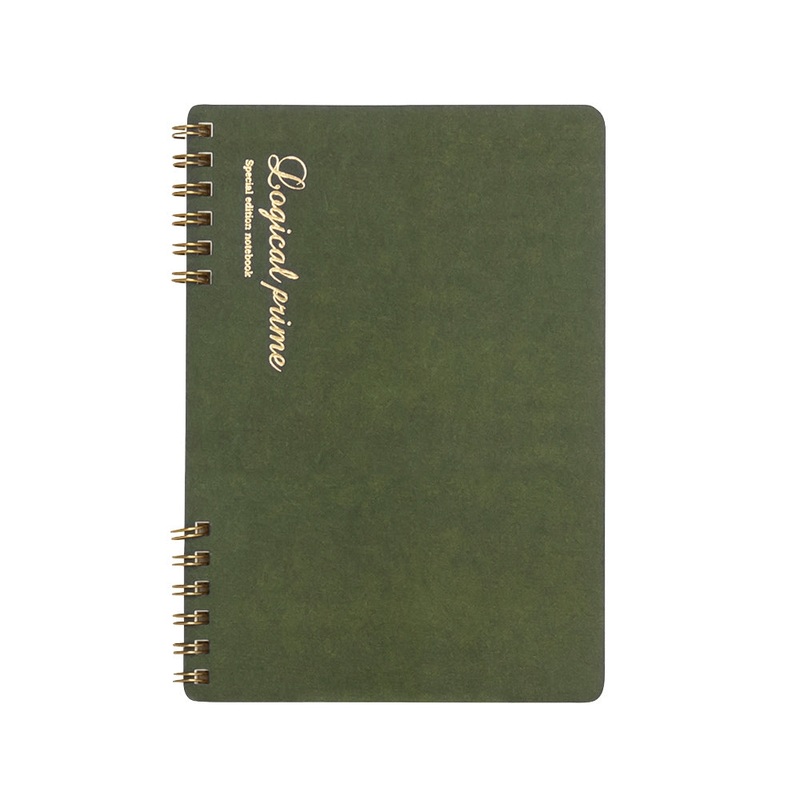 Logical Prime W Ring Notebook A5, Green – 7mm Lined