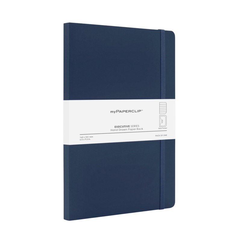 myPAPERCLIP Executive Series Softcover Large Notebook – Blue Ruled