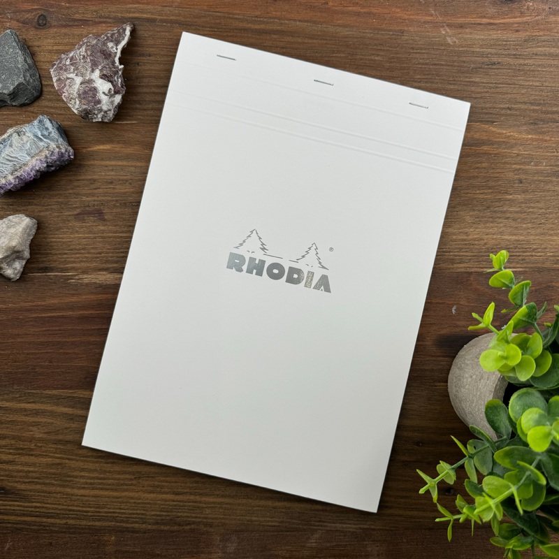 Rhodia Staplebound Notepad – Graph 80 sheets – 8 1/4 x 11 3/4 – White cover
