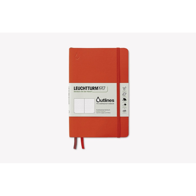 LEUCHTTURM1917 (B6) Softcover Outlines Notebook – Dot Grid Signal Orange
