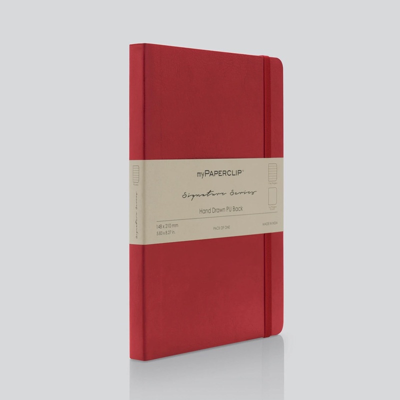 myPAPERCLIP Signature Series Soft Cover Notebook – Red – A5 – Ruled