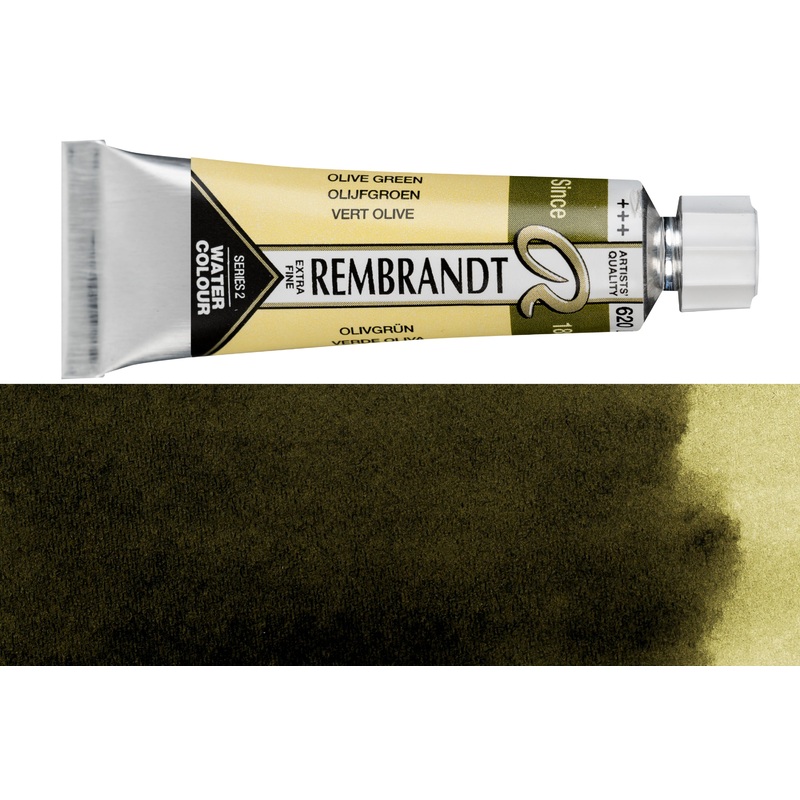Rembrandt Watercolor, 10 mL, #620 Olive Green