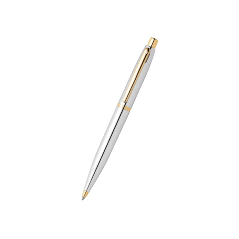 Sheaffer VFM E9422 Ballpoint Pen – Polished Chrome with Gold Plated Trims