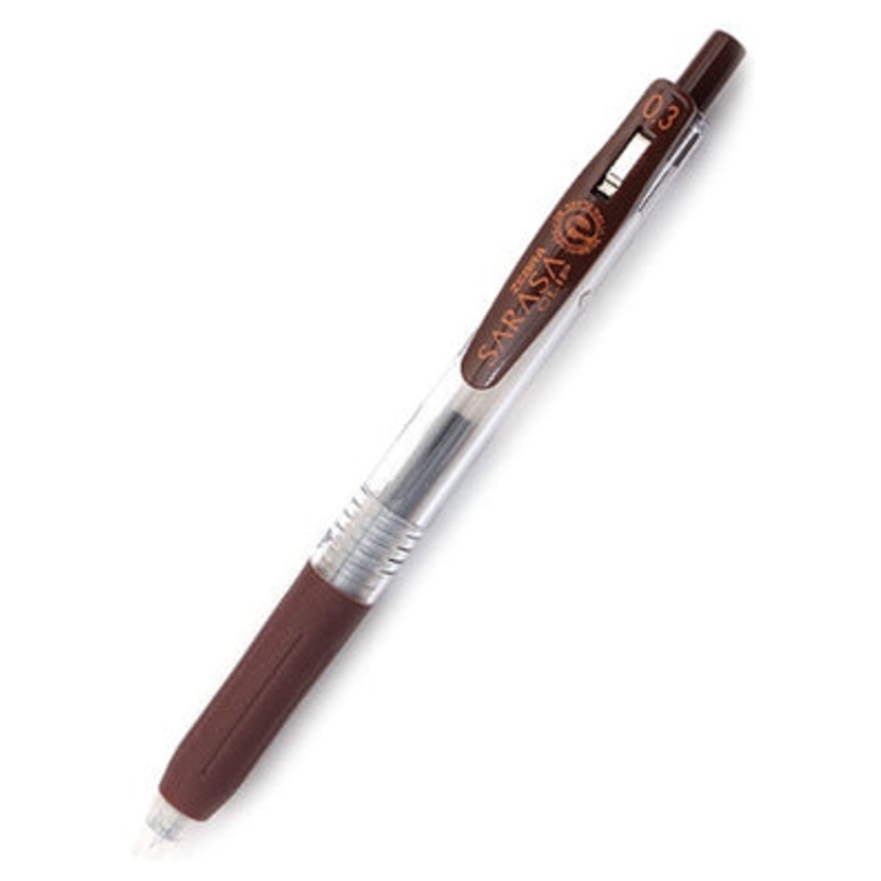 Zebra Sarasa Clip Gel 0.3mm Brown Rollerball Pen