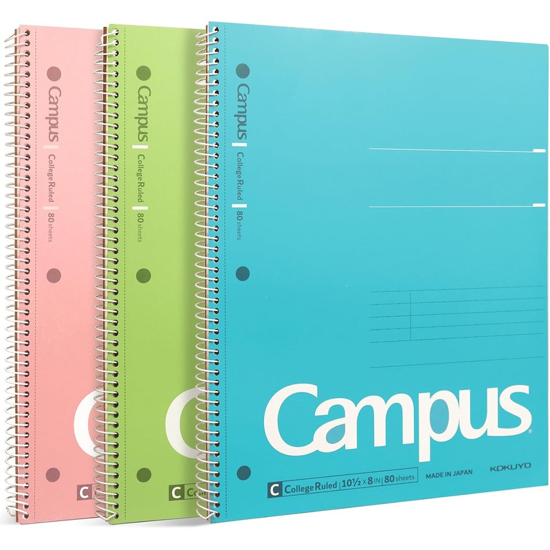 Kokuyo Campus Spiral Notebook College Ruled Pink