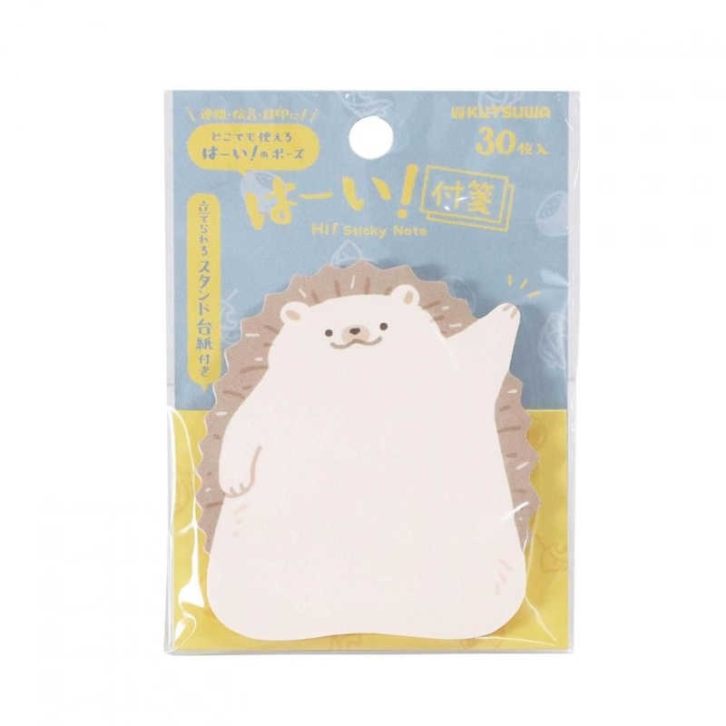 Kutsuwa Hi! Sticky Notes – Hedgehog