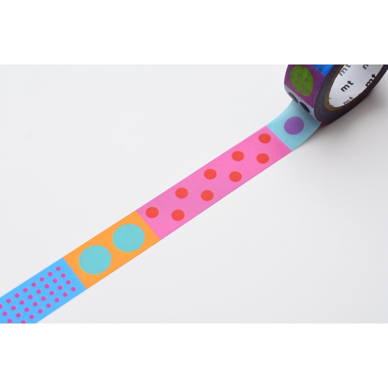 mt x Kaptiza Washi Tape – Polka Dot Vivid