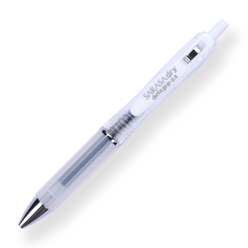 Zebra Sarasa Dry Airfit Ballpoint Pen – 0.4 mm – Black – Clear Body