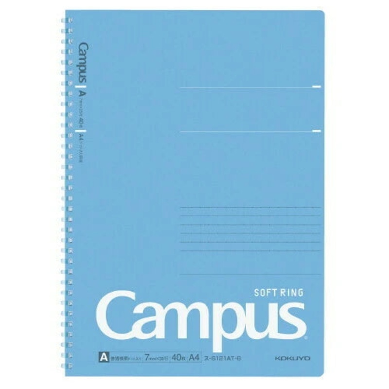 KOKUYO A4 Campus Notebook Soft Ring Blue