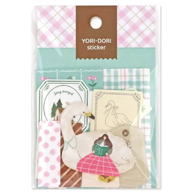 Mind Wave Stickers Yori Dori- Swans And Reading