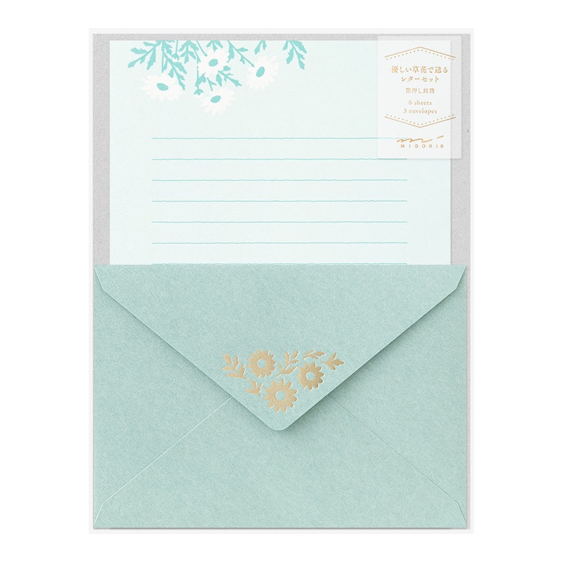 Letter Set Foil-stamped Envelopes Marguerite Daisy
