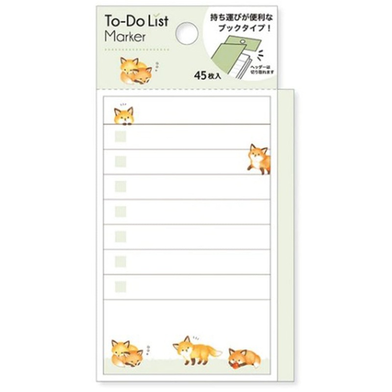 Mind Wave Sticky Notes To-Do List Marker Fox