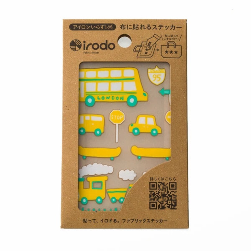 Irodo Fabric Transfer Stickers – Norimono Yellow*Lime Green