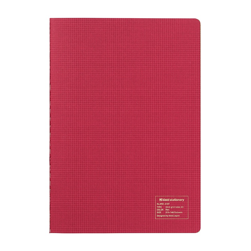 Kleid 2mm A5  Notebook- Red