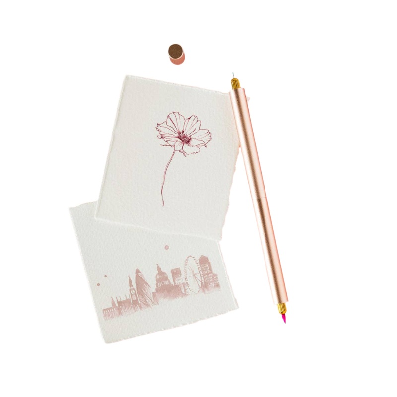 Lumos Pro – Refillable Multi-Tip Pen: Rose Gold / Duo Tip