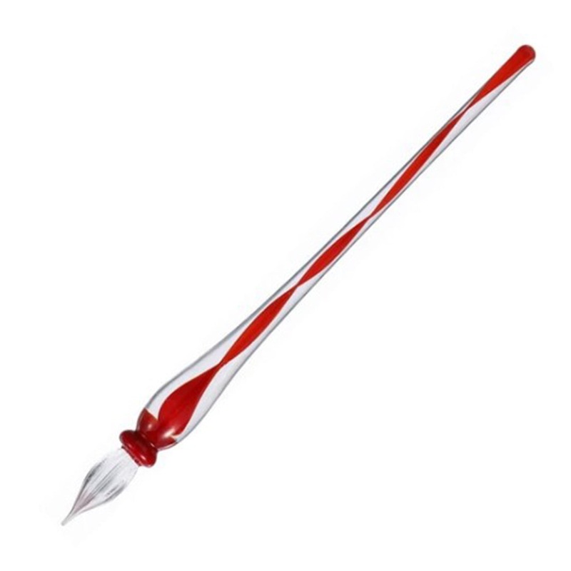 Teranishi Fountain Pen Glass Dip Pen Ribbon Red