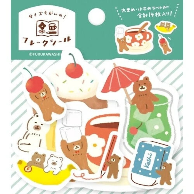 Furukawa Shiko Flake Sticker – Helpful Bear