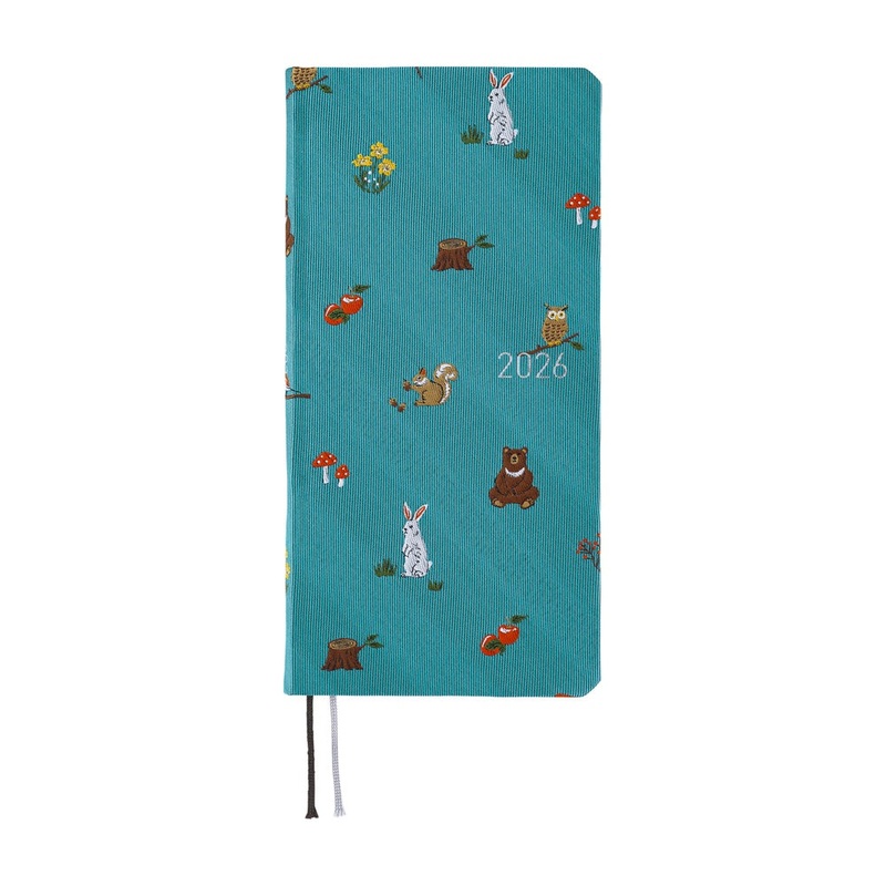 Hobonichi Weeks English Tall & Slim Bow & Tie- In the Forest