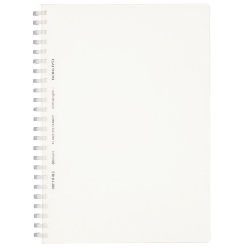 KOKUYO A5 Notebook Soft Ring Note Clear Ruled With Dots
