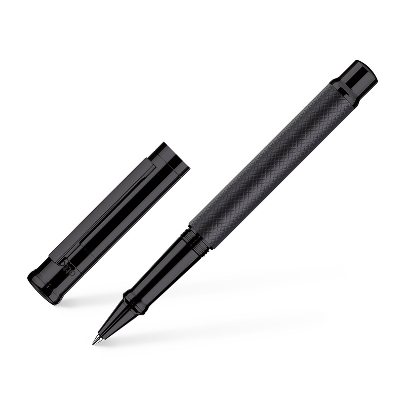 Otto Hutt Deign04 Rollerball Pen- Matte Black with Guilloche