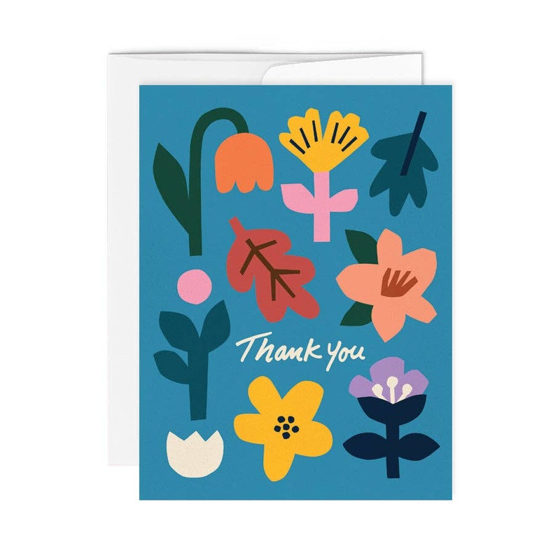 THANK YOU BLUE FLOWER  Greeting card