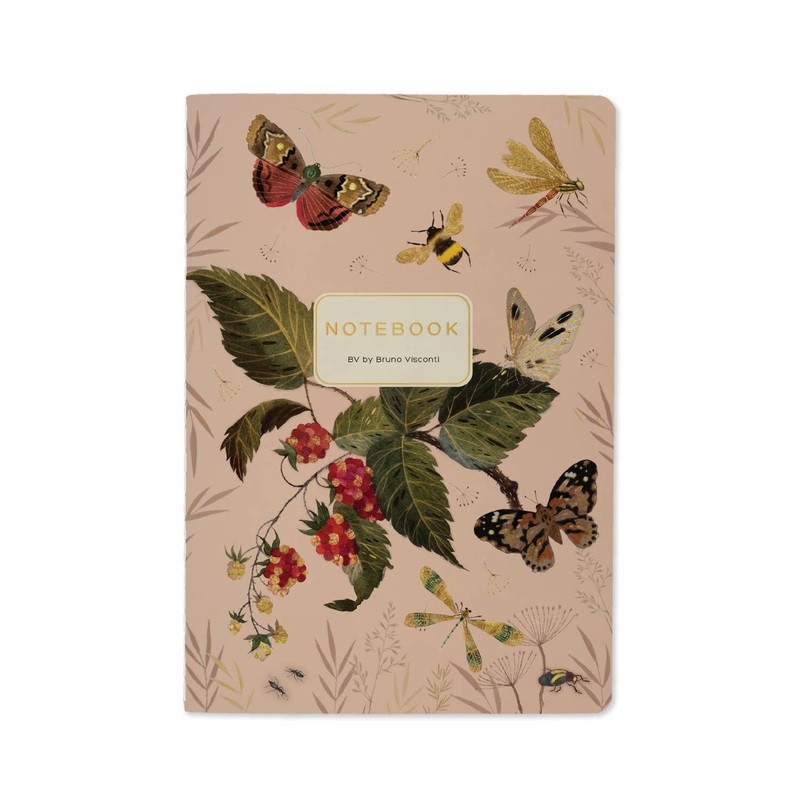 A5 Notebook – Butterflies and Berries