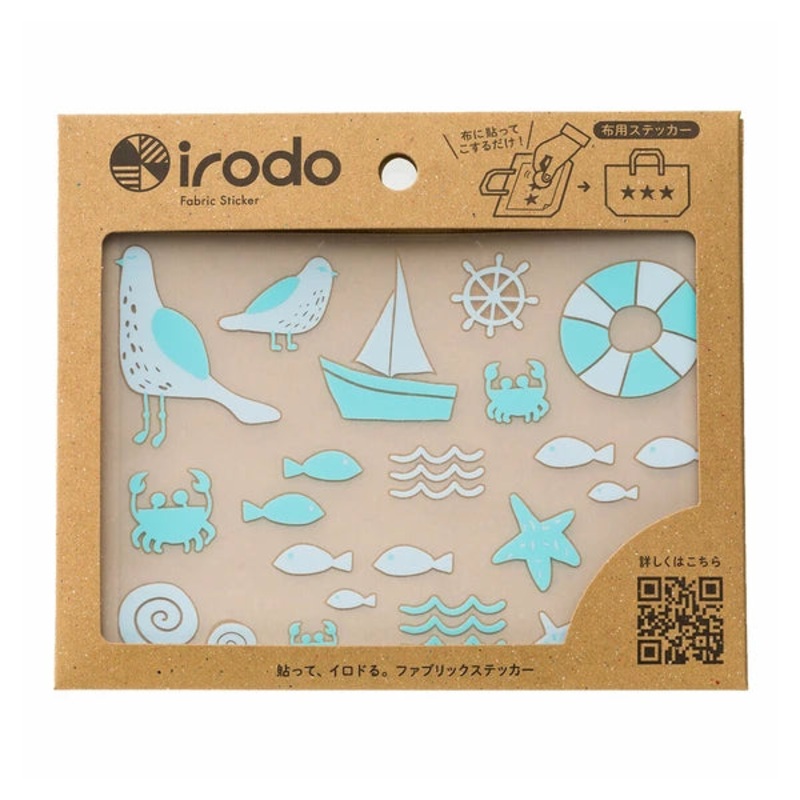 Irodo Fabric Transfer Stickers – Sea Sea Light Blue*Sky