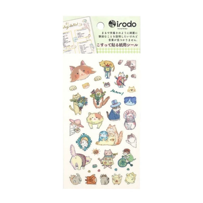 Irodo Paper Transfer Stickers – W Cat