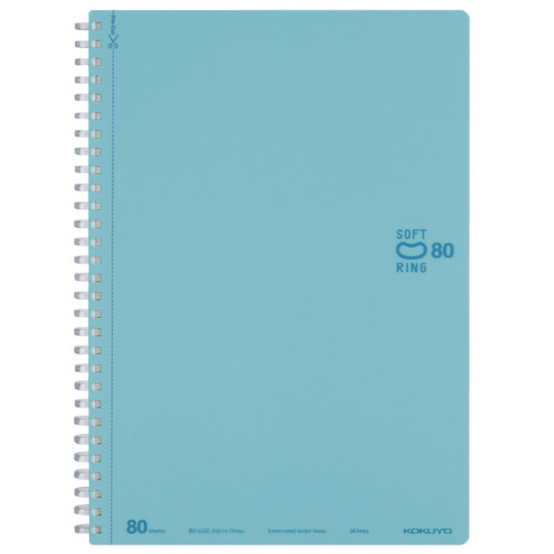 KOKUYO Semi B5 Notebook Soft Ring Dot Ruled Line – Light Blue