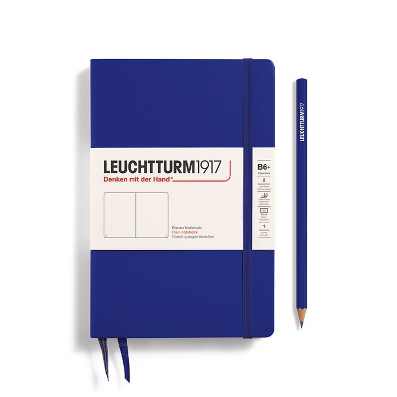 LEUCHTTURM1917 Paperback Notebook B6+ Hardcover – Ink