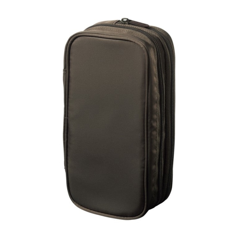 Lihit Lab Xcoa Double Pen Case  – Brown