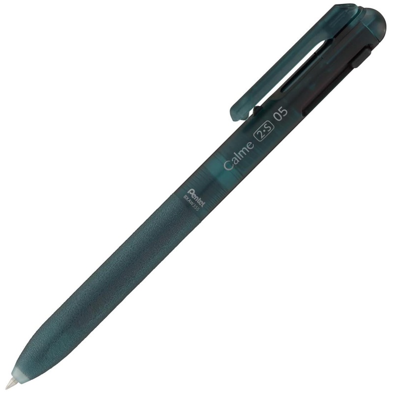 Pentel Calme Frosted Series 3 Colour 0.5mm Ballpoint & Pencil- Frosted Green