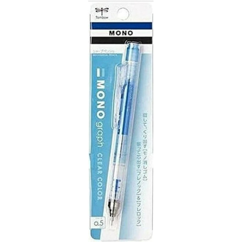 Tombow Mechanical Pencil 0.5 MONO Gragh Tombow Clear Blue