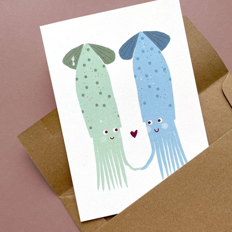 Greeting Card Squid